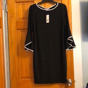 NWT black and white dress M